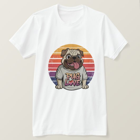 T-shirt Vibes d'amour carlin (Design devant)