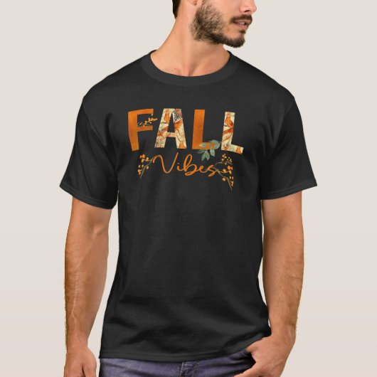 T-shirt Vibes d'automne Bonjour Vibes d'automne Fleurs d'o (Devant)