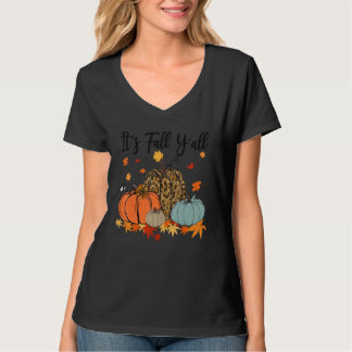 T-shirt Vibes d'Automne C'est l'Automne les amis Léopard C