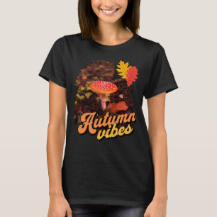 T-shirt Vibes d'automne, champignon rouge
