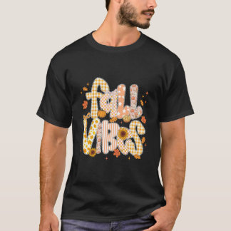 T-shirt Vibes d'automne Coquette Nœud Papillon Citrouille 