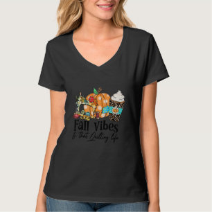 T-shirt Vibes D'Automne Et Cette Quilter De Vie