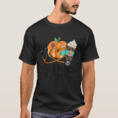 T-shirt Vibes d'automne et Citrouille de vie CMT Leopard T (Devant)