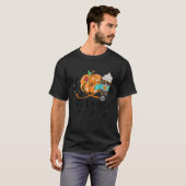 T-shirt Vibes d'automne et Citrouille de vie CMT Leopard T (Devant entier)