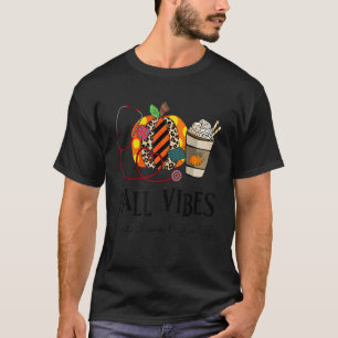 T-shirt Vibes D'Automne Et Que Chemo Nurse Life léopard Pu