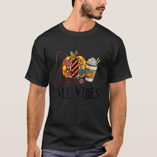T-shirt Vibes D'Automne Et Que CMA Infirmière Citrouille l (Devant)