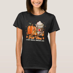 T-shirt Vibes d'automne et que le Citrouille travailleur s