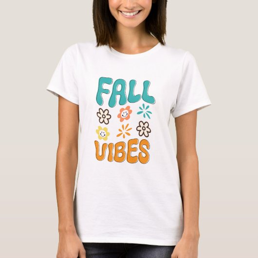 T-shirt Vibes d'automne femmes (Devant)