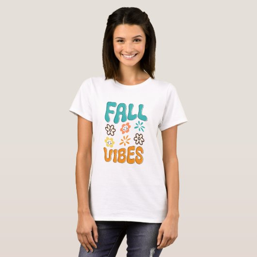 T-shirt Vibes d'automne femmes (Devant entier)