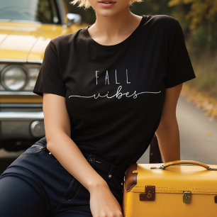 T-shirt Vibes d'automne minimaliste tendance