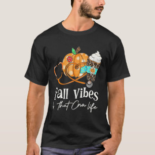 T-shirt Vibes d'automne que la vie d'infirmière autorisée