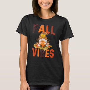 T-shirt Vibes d'automne Retro Citrouille épice Café d'auto