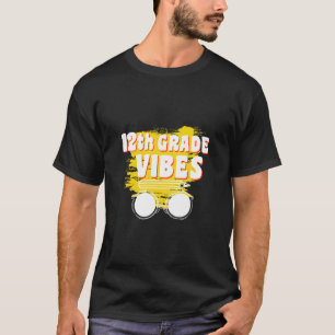 T-shirt Vibes De 12E Année Chemise Retour À L'École Premie