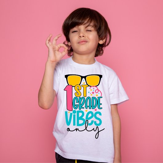 T-shirt Vibes de 1re année seulement Retour à l'école