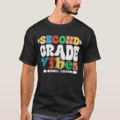T-shirt Vibes De 2E Année Drôle Retour À L'École Super (Devant)