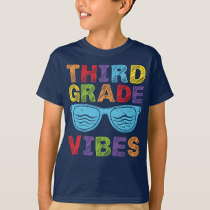 T-shirt Vibes de 3e année - 3e année Équipe Rétro 1er jour