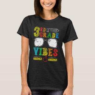 T-shirt Vibes de 3e année Troisième année Premier jour d'é