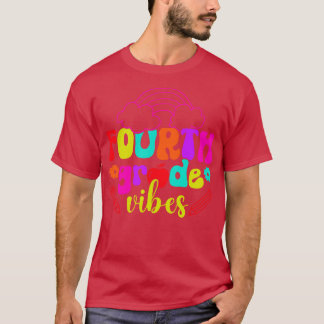 T-shirt Vibes de 4e année 1er jour de l'école Thé de 4e an