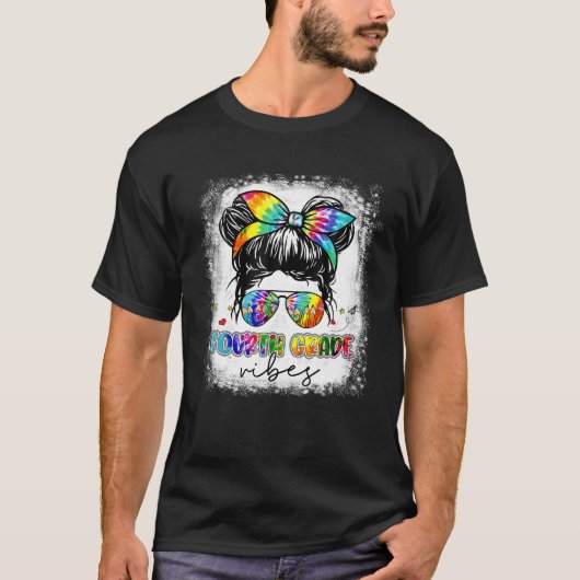 T-shirt Vibes De 4E Année À L'École Bleu Bleu B (Devant)