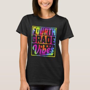 T-shirt Vibes de 4e année Premier Jour de Rentrée Scolaire
