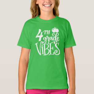 T-shirt Vibes de 4e année Retour à l'école