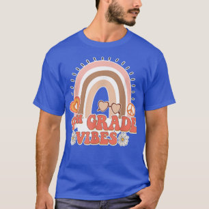 T-shirt Vibes de 4e année Retro les années 70 Arc-en-ciel
