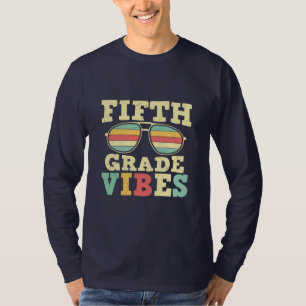 T-shirt Vibes de 5e année pour enseignant