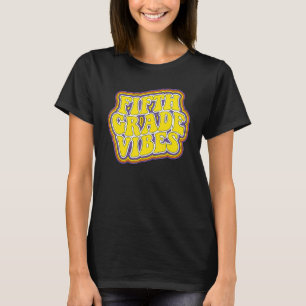 T-shirt Vibes De 5E Année Rétro Retour À L'École Nouvelle