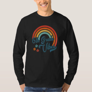 T-shirt Vibes de 6e Équipe Rétro de 6e Prof Groovy