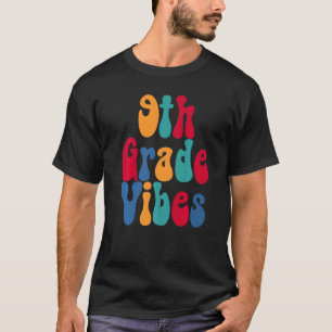 T-shirt Vibes De 9E Année Retour À L'École Garçons Filles