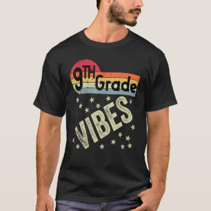 T-shirt Vibes de 9e année Rétro 80 Prof Kids Retour à l'éc