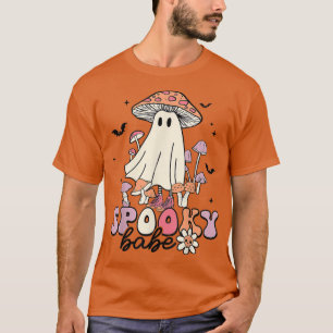 T-shirt Vibes de bébé Éffrayant super Retro Floral Ghost H