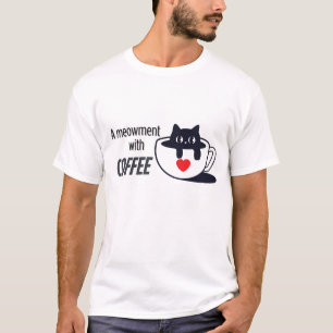 T-shirt Vibes de café Caty - Art de chat Sleepy