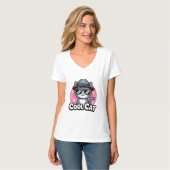 T-shirt Vibes de Chat Cool (Devant entier)