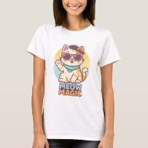 Vibes de chats cool - Meow Magic Summer Tee"