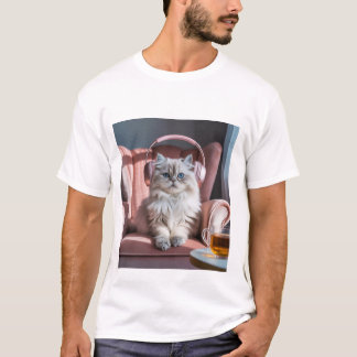 T-shirt Vibes de chats douillettes - Cute Perse Chat à éco