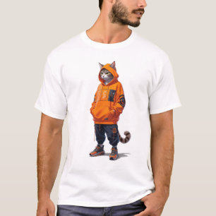 T-shirt Vibes de chats urbains - Conception futuriste de v