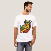 T-shirt Vibes de chiot tropical (Devant entier)