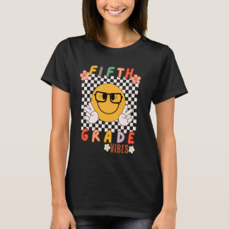 T-shirt Vibes de cinquième année Sourire Premier jour de l