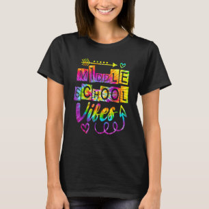T-shirt Vibes de collège Rentrée scolaire Tie Dye Professe