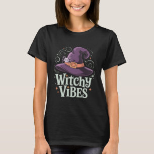 T-shirt Vibes de cuisine mignonne Halloween sorcière Casqu