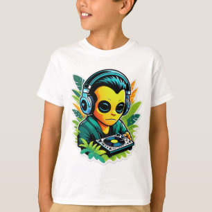 T-shirt Vibes de DJ de la Jungle Néon