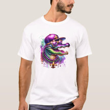 Vibes de fête de l'alligator du Mardi Gras