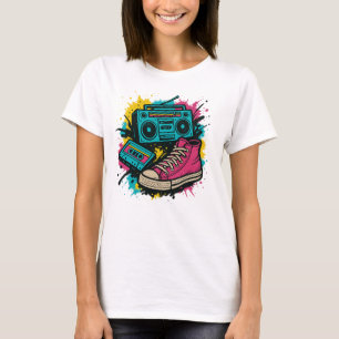 T-shirt Vibes de graffiti des années 80 Tee