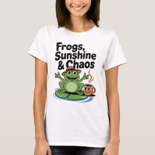 T-shirt Vibes de grenouille et café chaos