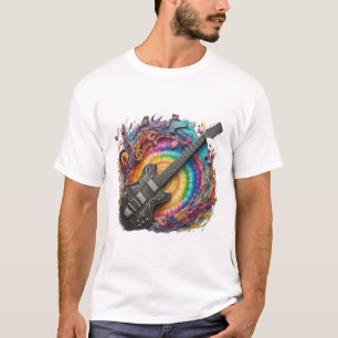 T-shirt Vibes de guitare psychédélique
