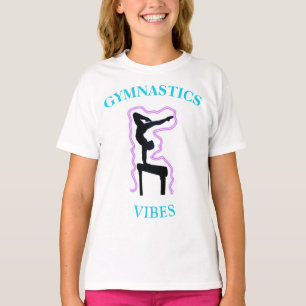 T-shirt Vibes de gymnastique avec nom de gymnaste 