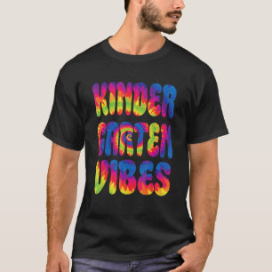 T-shirt Vibes De Jardin D'Enfants Retour À L'École Tie Dye