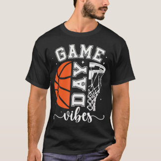 T-shirt Vibes de jour de match de basket-ball Jour de matc