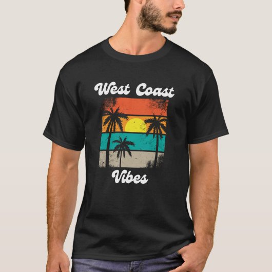 T-shirt Vibes de la côte ouest (Devant)
